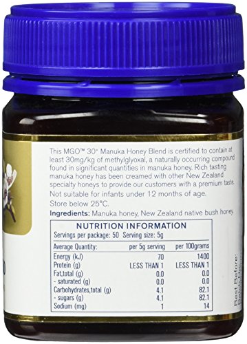 Manuka Health Aktiver - Honig MGO 30 plus - Original, 1er Pack (1 x 250 g) - 2
